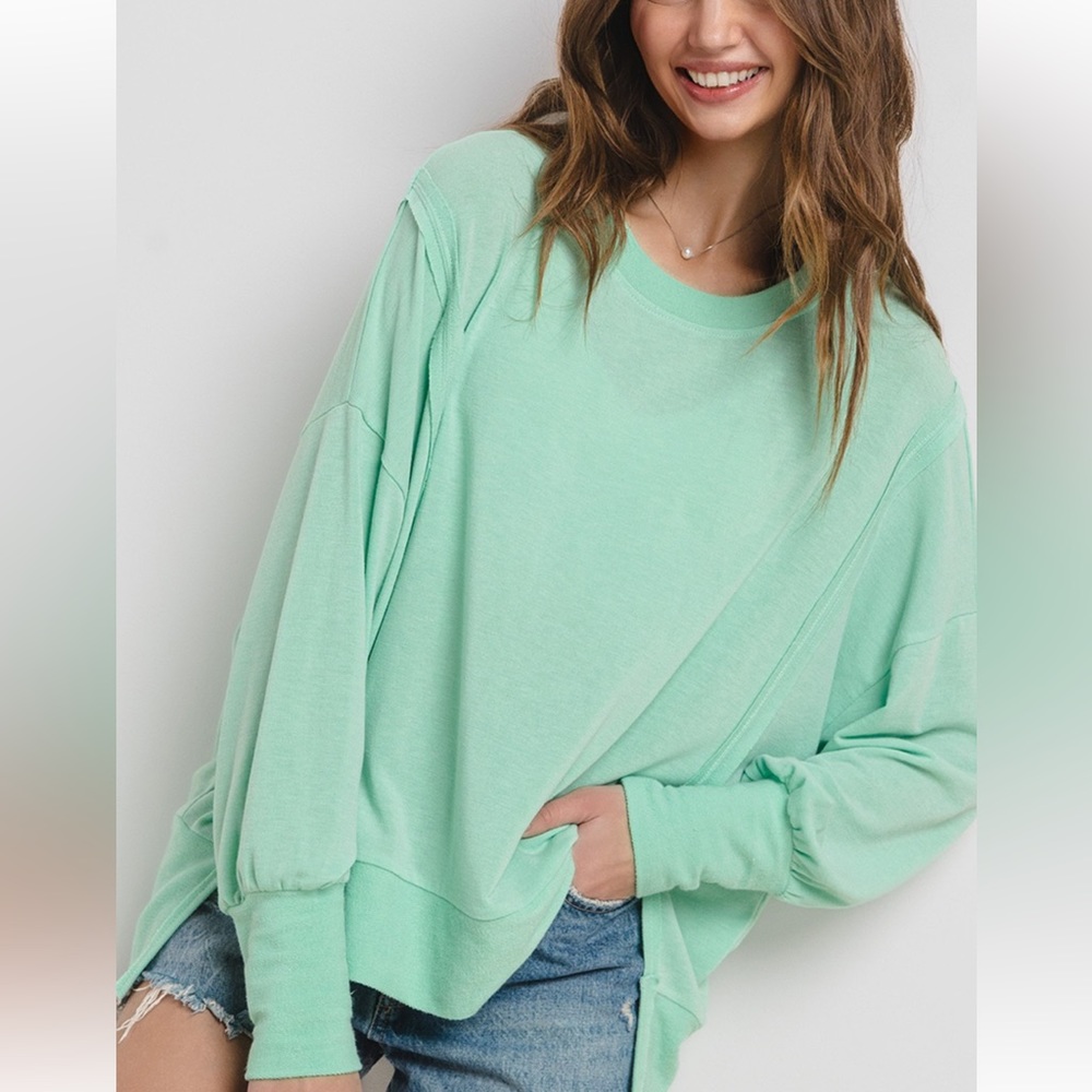 15 Solid Comfort Fit Hi-lo Sweatshirt